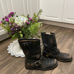 LIKE NEW Women’s purposely distressed by Frye boot. Worn less than five times.